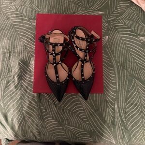 Valentino Black Rockstud Heels